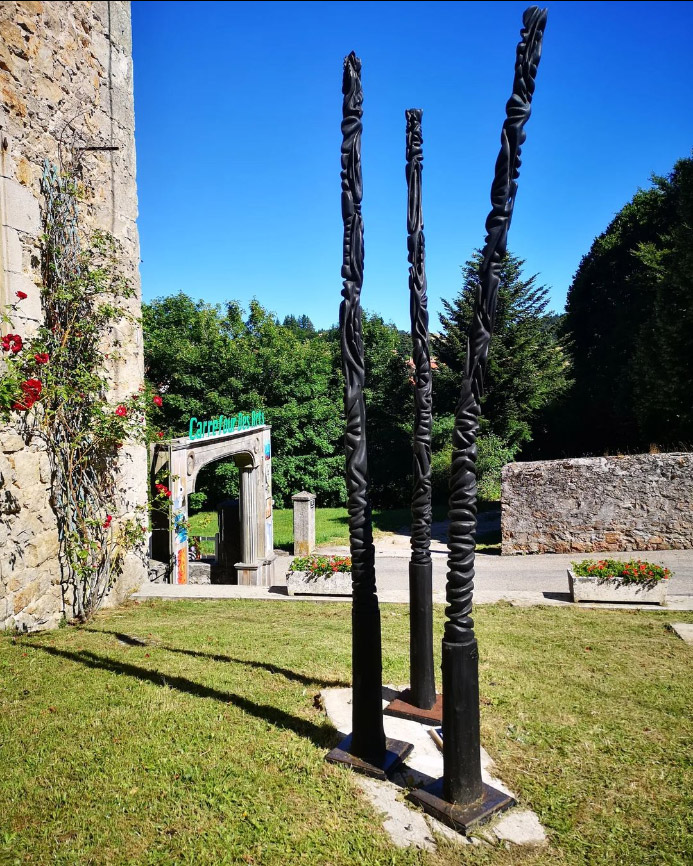 François Lelièvre sculpture- Carrefour des Arts Lalouvesc 2022